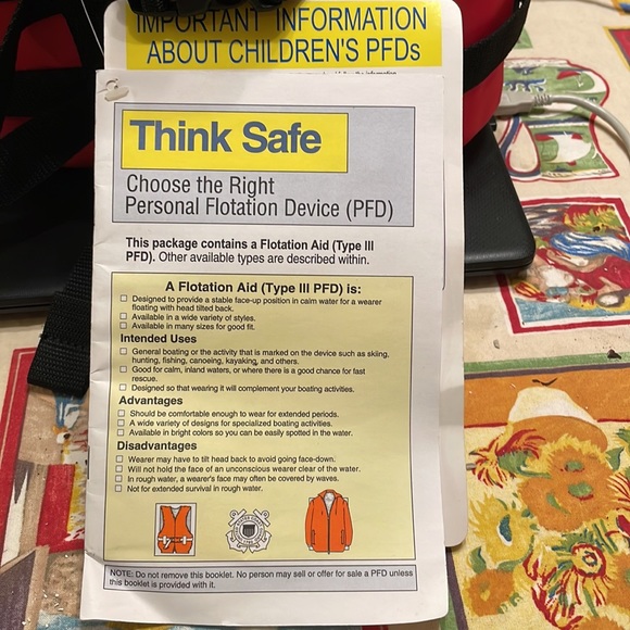 Life Vest Child Floatation Aid Type 3 PFD.. New Flotation Device - Picture 3 of 6